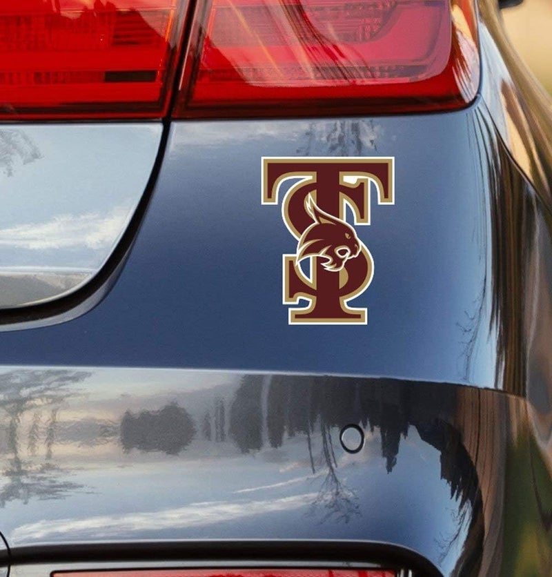 Nudge Printing Collegiate NCAA Car Decal Made from Premium Weatherproof Vinyl (Texas State TS - Maroon) - Image 2